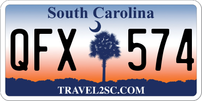 SC license plate QFX574