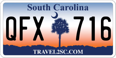 SC license plate QFX716