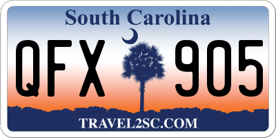 SC license plate QFX905