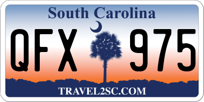SC license plate QFX975