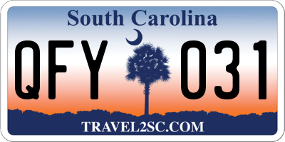 SC license plate QFY031