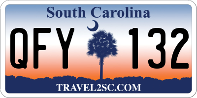 SC license plate QFY132