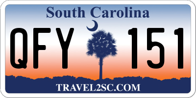 SC license plate QFY151