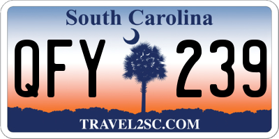 SC license plate QFY239