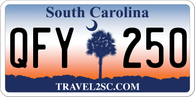 SC license plate QFY250