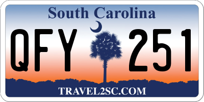 SC license plate QFY251