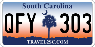 SC license plate QFY303
