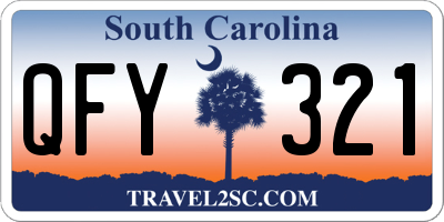 SC license plate QFY321