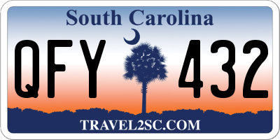SC license plate QFY432