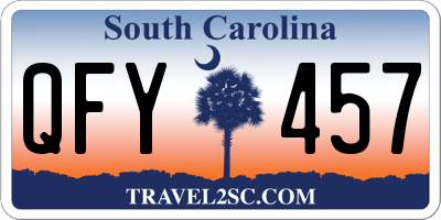 SC license plate QFY457