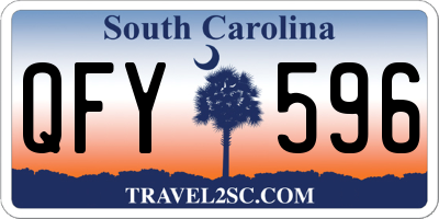SC license plate QFY596