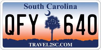 SC license plate QFY640