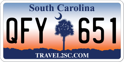 SC license plate QFY651