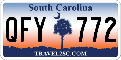 SC license plate QFY772
