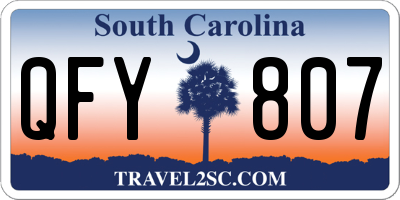 SC license plate QFY807