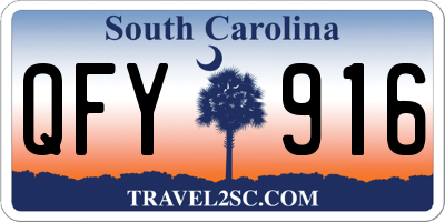 SC license plate QFY916