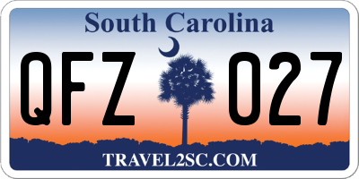 SC license plate QFZ027