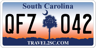 SC license plate QFZ042