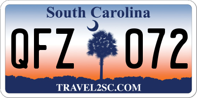 SC license plate QFZ072