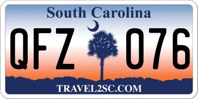 SC license plate QFZ076
