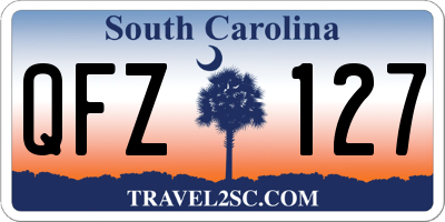 SC license plate QFZ127