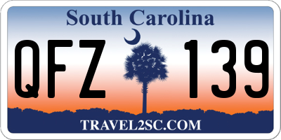 SC license plate QFZ139