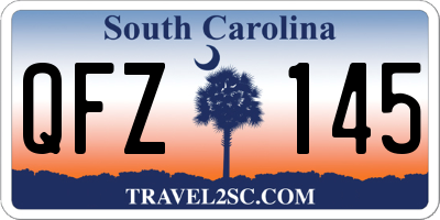 SC license plate QFZ145
