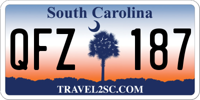 SC license plate QFZ187