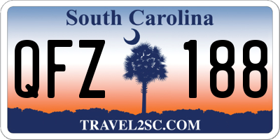 SC license plate QFZ188