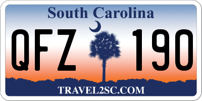 SC license plate QFZ190