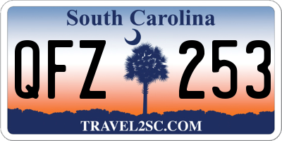 SC license plate QFZ253