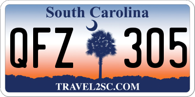 SC license plate QFZ305