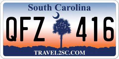 SC license plate QFZ416