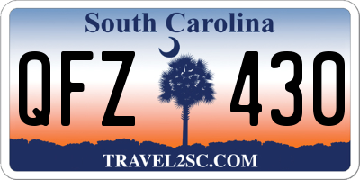 SC license plate QFZ430