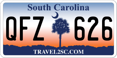 SC license plate QFZ626