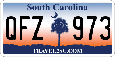 SC license plate QFZ973