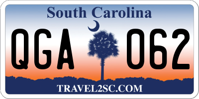 SC license plate QGA062