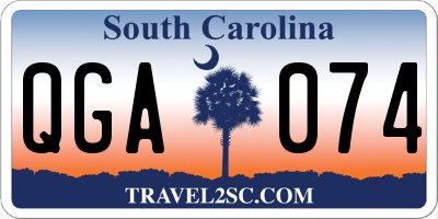 SC license plate QGA074