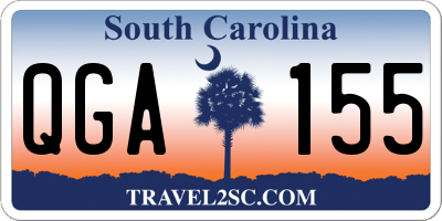 SC license plate QGA155
