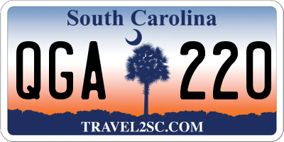 SC license plate QGA220