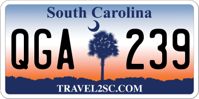 SC license plate QGA239