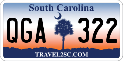 SC license plate QGA322