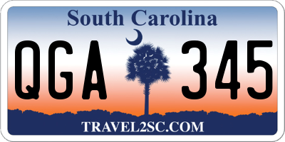 SC license plate QGA345