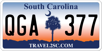 SC license plate QGA377