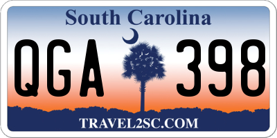 SC license plate QGA398