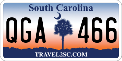 SC license plate QGA466