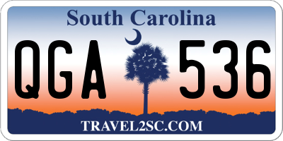 SC license plate QGA536