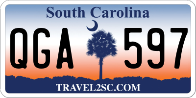 SC license plate QGA597