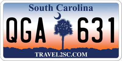 SC license plate QGA631