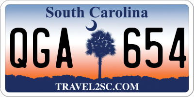 SC license plate QGA654